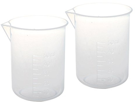 Trooth 2 Piezas 50 Ml Laboratorio PláStico Agua LíQuido Vaso Medidor Transparente