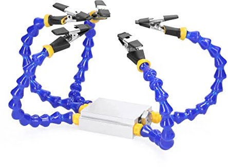 Irfora Bänke Schraubstock Tischklemme mit flexiblem Arm Aluminiumlegierung Klemme Lötkolbenhalter Leiterplatte Schweißreparaturen Hilfs-Universalclip Dritthandwerkzeug
