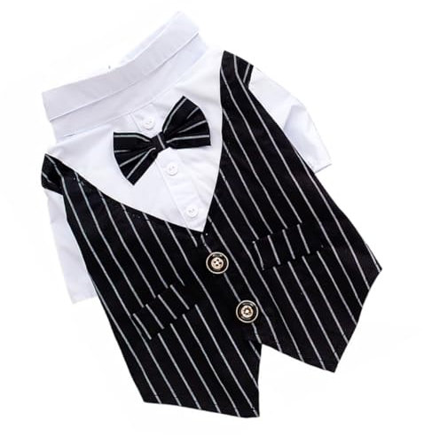BUGUUYO Hochzeitsanzug Für Hunde Verstellbare Fliege Elegantes Outfit Für Besondere Anlässe Geeignet Für Kleine Und Mittlere Hunde Bequemes Anziehen Für Hochzeiten Und Partys