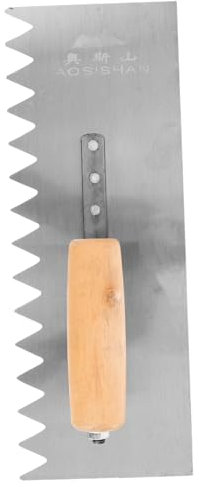 SEWOART Betonkelle Aus Kohlenstoffstahl Und Holz Maurerkelle Mit Geschwungenem Griff Für Bequemen Halt Und Anwendung Schaberwerkzeug Für Effektive Wandbearbeitung