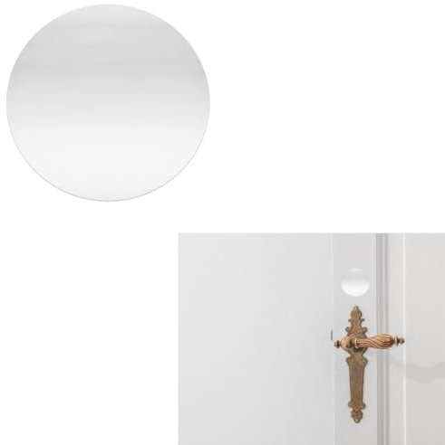 YAZANY Key Hole Cover Plate, 2Pcs Repair Escutcheon Door Lock Cover Door Plate, Blank Self Adhesive Fix Satin Stainless Steel 20mm Diameter