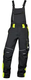 ARDON Latzhose NEON Arbeitshose schwarz-gelb (DE/NL/SE/PL, Numerisch, 50, Regular, Regular, Schwarz)
