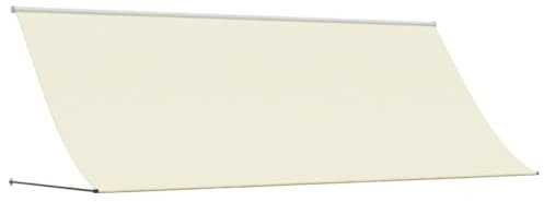 vidaXL Markise Einziehbar Creme 350x150 cm Stoff und Stahl