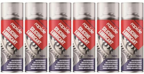 SDMAX Silicone Lubricant Aerosol Spray, High Performance, Fast Drying, Non-Sticky, Waterproof And Insulates, Easy To Use, Compact And Portable, Multi-Purpose Use, 250ml (6PCS)