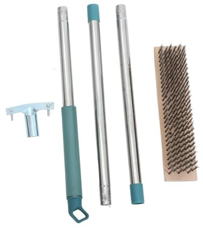 PRETYZOOM Spazzola Per Strofinamento Potenziata 20 Cm 138 Cm Manico in Acciaio Inossidabile Multiuso Per Giardino Garage