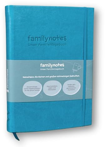 familynotes Tagebuch für Kinder & Eltern | Mehr Familienzeit im Alltag | Familientagebuch 5-13 Jahre | Fördert Austausch & Dankbarkeit | Tagebuch Jungs Mädchen Eltern | Mit FamilyChallenges (Petrol)