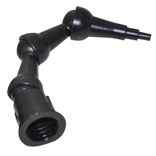 Angoily Caulking Nozzle Tips 1cm Threaded 360° Rotatable Bent Hard Plastic Caulk Tool for Sealant Application in Home Improvement and Construction