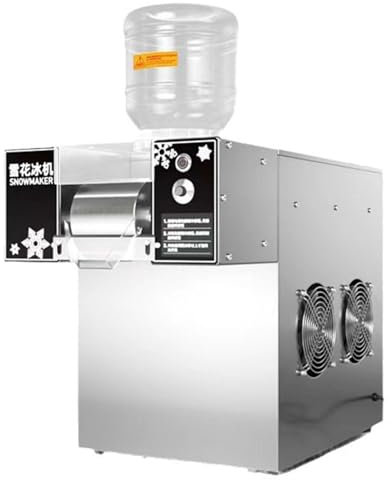 Máquina de hielo en forma de copo de nieve comercial, máquina de afeitar hielo de acero inoxidable, máquina eléctrica para hacer conos de nieve, velocidad ajustable, equipo para helados,60kg