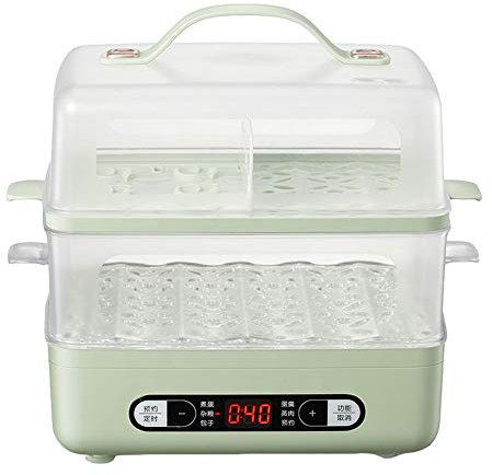MQPALZKD Automatic Household Electric Steamer Cooker 2 Layers Multi Steaming Cooker Machine Easy