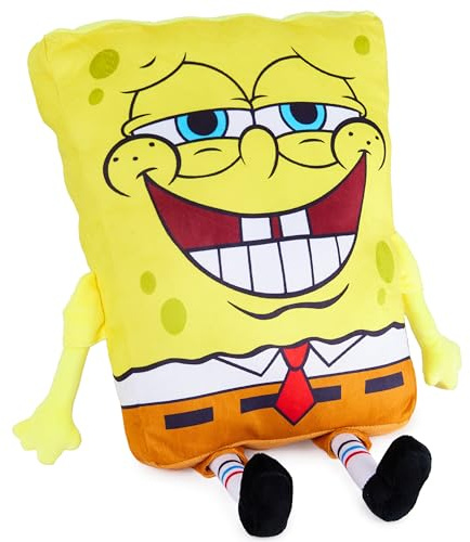 Get Trend Spongebob Squarepants Plush Cushion Pillow, Soft Plush Throw Pillow Cute Fluffy Cushion Bedroom Decor, Gifts for Teens, Women (Yellow Spongebob, L13.8 x W11)