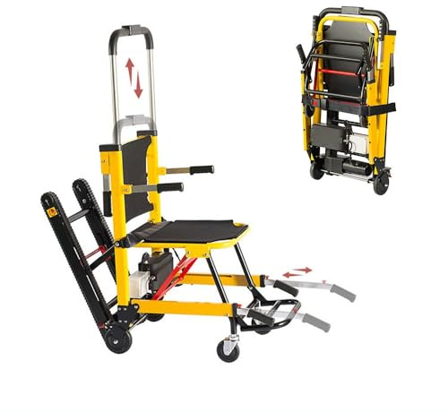 ACEMIC Elektrischer Rollstuhl Treppensteiger,Tragbarer Leichter Treppenlift, Handwagen-Treppensteiger elektrisch für Behinderte,kann Treppen hoch-und runtergehen,Zugwagen, Klappwagen