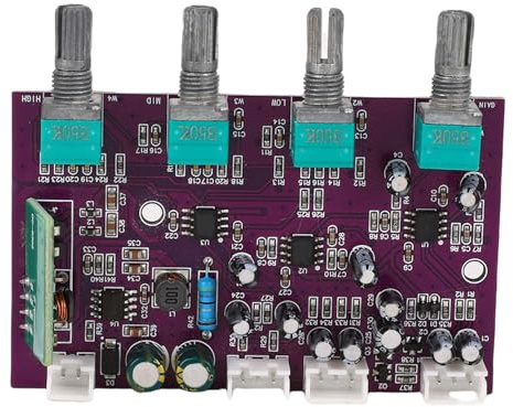 FTVOGUE Preamp Board HiFi NE5532 Preamplifier with Mute Circuit for Power Amplifiers, Dual Output Impedance 10K/600 Ohms for Enhanced Audio Control in Studio and Home Systems