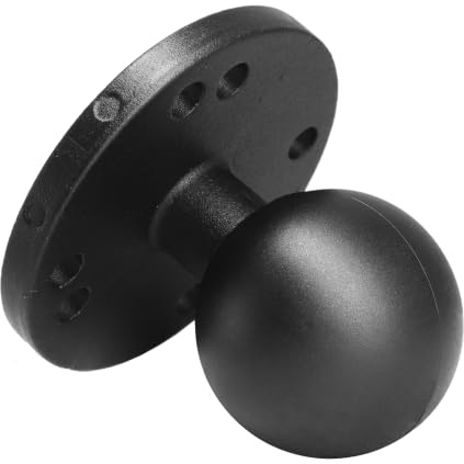 AGEofDMS 1,5 Zoll/C-Größe Kugelhalterung aus Aluminiumgusslegierung, AMPS-Loch-Rundplattenbasis, Kompatibel mit RAM Mounts und Doppelsockelarm