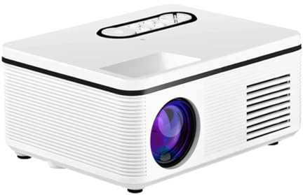EPIGEIST Mini Projecteur Portable en PVC Facile à Transporter LED Blanc, Compact et Léger pour Cinéma Maison et Camping, pour Garçon et Filles