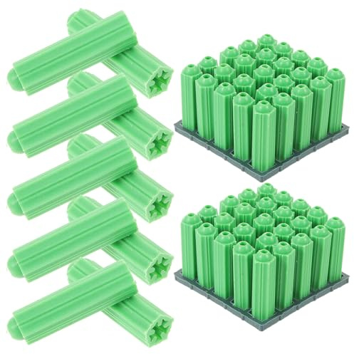 MUCKLILY Kit 100 Pezzi Tasselli a Espansione in Plastica per Cartongesso, Ancoraggi a Muro per Carichi Pesanti, Tasselli Autoperforanti per Mobili, Adatti a Cemento, Mattoni e Superfici