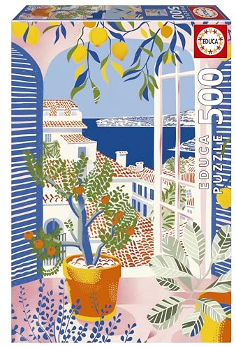 Educa - Citron Ciello Puzzle 500 pièces | Citrons Agrumes Méditerranée Illustration Colorée Fraîche | 34 x 48 cm | Dès 11 Ans (20544)