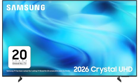 Samsung Smart TV 65 Inch U8020H Crystal UHD 4K TV, HDR10+, Motion Xcelerator, Dynamic Sound Pack, Gaming Hub, Knox Security, Vision AI Companion [2026]