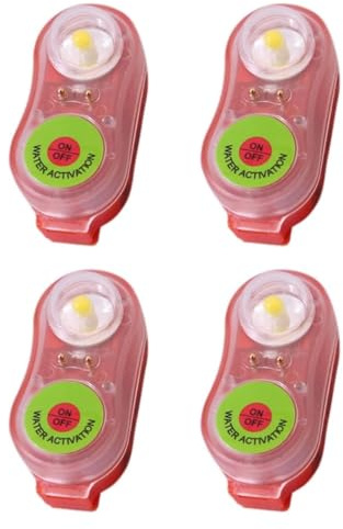 Generico 4 Giubbotti di Salvataggio, Luci a LED, Giubbotti di Salvataggio Lampeggianti per la Sopravvivenza in Acqua di Emergenza
