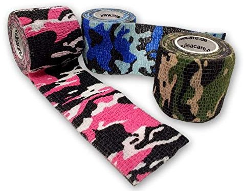 LisaCare® Plaster Bandage, Finger Plaster self-Adhesive - Without Adhesive & Elastic Wound Dressing, Fixation Bandage, Plaster - Set of 3-5cm x 4,5m