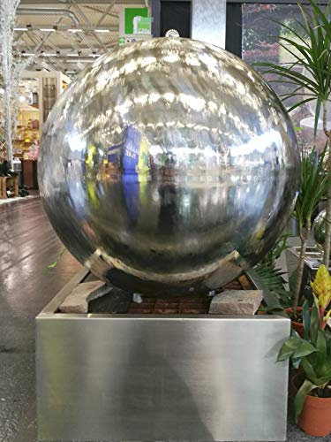 Köhko Wasserspiel Ø ca. 50 cm 26002 Springbrunnen mit LED-Beleuchtung und PE-Becken