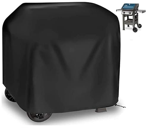 Sylanda Grill Abdeckhaube, BBQ Grillabdeckung Wasserdicht BBQ Cover Gasgrill Schutzhülle Haube Grill Abdeckplane für Brinkmann, Char Broil, Holland and Jenn Air 105 * 49 * 102cm (Schwarz)