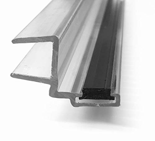 Clear Polycarbonate Strike and Door Jamb U-Channel with Flexible Magnet Insert for 3/16 and 1/4 Glass Shower Door - 73 Long