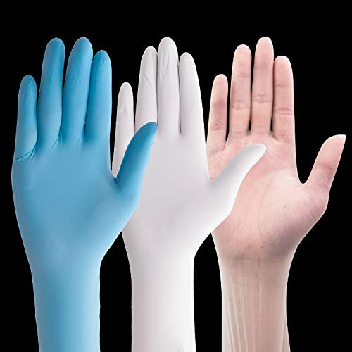 Desechables Guantes De Nitrilo,sección Larga Libre De Polvo Sin Alergias Guantes De Examen,para La Cocina Limpieza De Seguridad Guantes De Vinilo Transparente Pvc M
