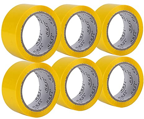 HUSL Cinta Adhesiva Color, Precinto Colores, 80m Colores Conjunto de Cintas para Artes, Manualidades, Pintura, Modelado, Recambio, Etiquetado o Codificación, Cinta de Conducto de colores (Amarillo)