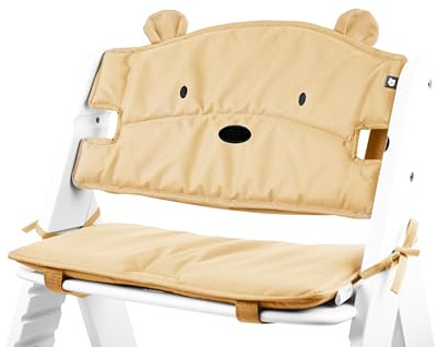 Tinydo® Hochstuhl Sitzkissen für Hauck Alpha, Bär/Beige | Ergonomisches Memory-Schaum Kissen zur Rückenentlastung, Sitzpolster extra dick, Sitzverkleinerer Auflage ohne Verrutschen