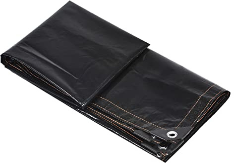 M METERXITY Impermeable Lona Cubiertas - 4.7 Mil Grosor Exterior Techo Cubierta Lona Sábanas Jardín Sombra con Ojales 2x1m, Aplicar a Camping (Negro+Blanco)