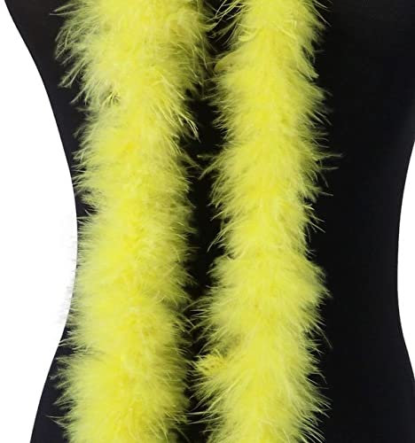 RIDAEX 2 Meter Federboa für Schal, Flauschige Federn, Band, Bekleidung, Stoff, Kostüm, DIY, Basteln, Kostüm, Grament, Mithelfer, Dekoration