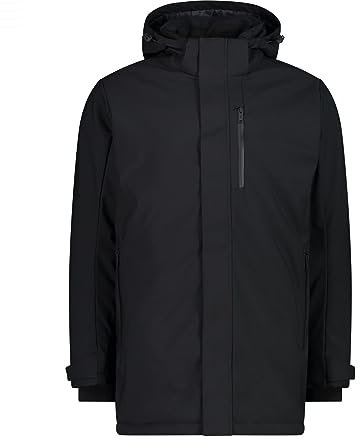 CMP, PARKA SNAPS HOOD, 33K3847, Basic Black, 58, Man