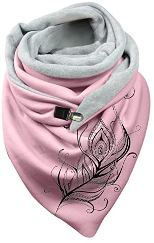 rtdgcv Dreieck Schal Damen Winter Warm Schlupfschal Damen Federdruck Baumwolle Winter warmer Schal mit Knöpfen Strickset Für Anfänger Schal Dreieckstuch Lange Stola