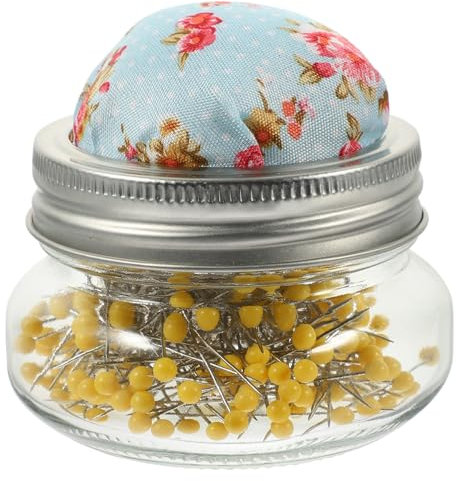 Operitacx 1 Satz Nähkästchen-Set Kreuzstich Corsagenkissen Handgelenk-Nadelkissen Nähnadel Vintage Nadelkissen Stricken Blumen Pin-Stecker Stift einstellen Flickzeug Plastik