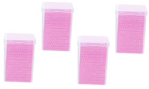 MAGICLULU 1600 Stk Tuch Ohne Samt Kleber-reinigungspads Wischpad Für Leimflaschen Kleberentferner-pads Tücher Für Klebeflaschen Salonkleber Wimper Reine Baumwolle Rosa Kleber Flasche