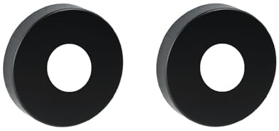 ck-türbeschläge Rosettenpaar Schlüsselrosetten | Schwarz matt | Bohrabstand nach DIN-Norm 38 mm (DR (Drückerrosette))