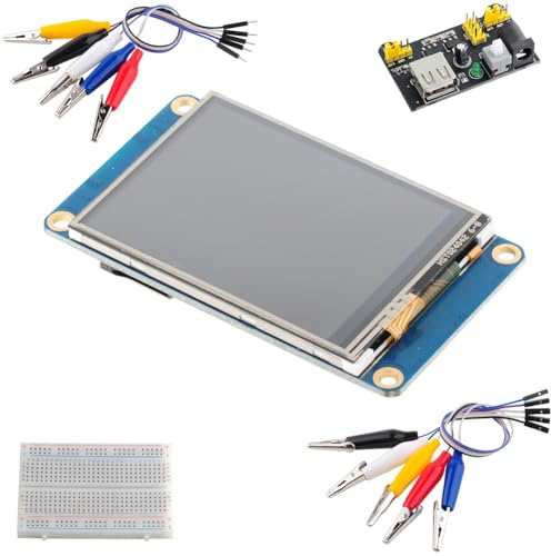 DIYmalls Nextion Display 2.4 Touchscreen + Breadboard Power Module Jumper Wire