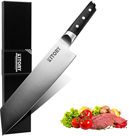 Kitory Kiritsuke Kochmesser, Küchenmesser mit 20cm Extrem Scharf Klinge, Profi Chefmesser mit Pakkaholzgriff und Premium Geschenkbox, Deutschem hochwertigem Edelstahl