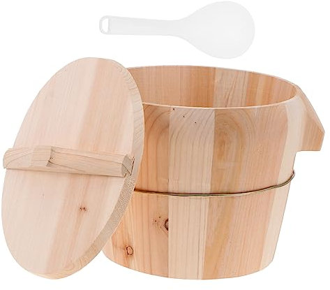 Garneck 1satz Dampfgarer Aus Naturholz Für Küche Reiskochen Mit Ergonomischem Deckel Und Griff Für Aromatischen Reis Und Gesunde Mahlzeiten