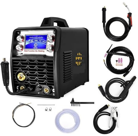 BADIKA Machine à souder MIG 200A sans gaz MIG Aluminium Arc MMA Tig 5 en 1 HBM2280 Machine à souder Semi-Automatique(with Tig Torch)