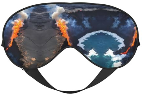 Kilauea Volcanos Augenschutz, super weich und bequem, mit verstellbarem Riemen, kein Augendruck