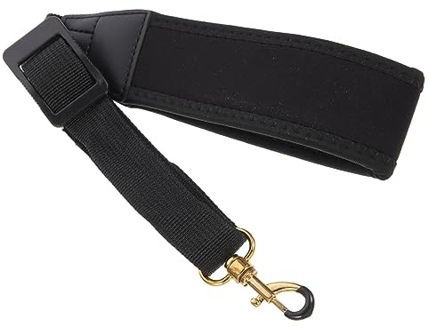 Toyvian Saxophongurt Schultergurt für Saxophon Verstellbar 37,5-46,5cm Schwarz aus Nylon Metall und Baumwolle Komfortabel Gepolstert Geeignet für Alto und Tenor Saxophone