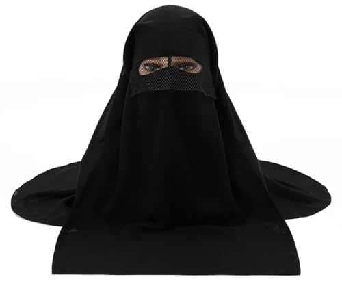 Sopodbacker Schals Damen Tücher Halstuch Scarf 2 Teile/Set Gesichtsabdeckung Hijab Hut Pull On Schal Weiche Niqab Frauen Kopftuch
