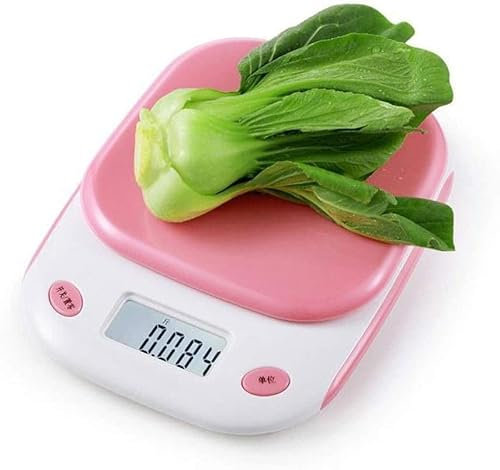 CTCOIJRN Bilancia da Cucina, Mini Pesatura Elettronica Portatile Elettronica, Cucina Digitale da 3Kg con Display LCD Funzione Tara for Pesare con Precisione Rosa Digitale