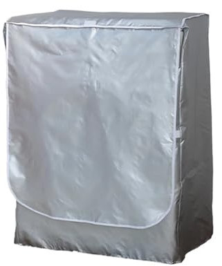 Housse Pour Machine à Laver Housse de protection for Machine à laver, 2 pièces, revêtement argenté, protection solaire étanche for sèche-linge, en Fiber de Polyester Pour ExtéRieur(M - 60x60x88cm)