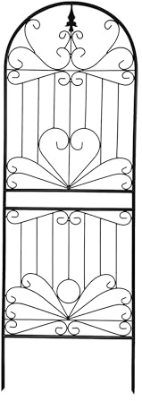 SCENDOR GARDEN 1er-Pack Gartengitter für Ranken und Kletterpflanzen im Freien Rankgitter Metall, Rankhilfe für Kletterpflanzen, 180 cm x 62 cmx 1.5 cm, Spalier Garten, Gartendeko Schwarz