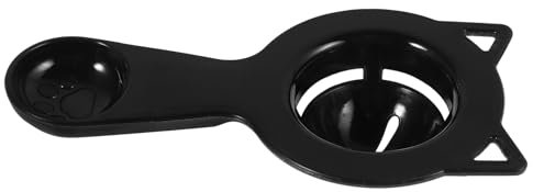 STOBAZA Cat Shaped Egg Yolk White Separator Kitchen Gadget Practical Egg White Separation Cooking Tool Seasoning Spoon Black Pp Material for Home Baking