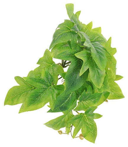 UPKOCH Plante Suspendue Artificielle en Plastique Vert Ventouse Réaliste Cachette Naturelle pour Terrarium de Reptiles pour Animaux Escalade Cage ou Terrarium