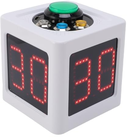 Fafeims Temporizador de Cubo de Sincronización Preciso y Confiable, Visibilidad de ángulo Múltiple, Aplicaciones de Juegos Versátiles, Portátiles y Baterías para Competiciones Práctica, 4 Lados Cubo