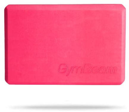 GymBeam Yoga Block - Eva Foam Yoga Brick & Exercise Block, vielseitiger Yogablock für Stabilität & Halt, leicht & tragbar, anpassbare Höhen, perfekt für Dehnübungen & Meditation, Pink